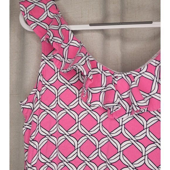 Crown & Ivy Pink Ruffle top Dress size Large - Picture 2 of 3